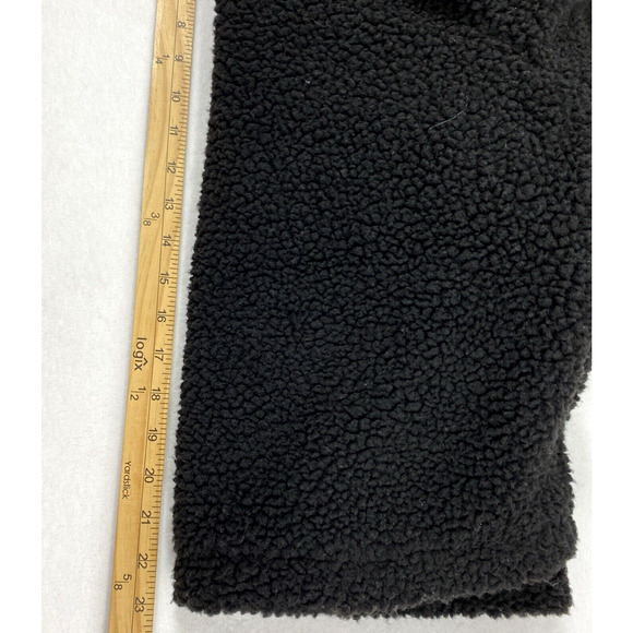 Juicy Couture Sherpa Jacket Womens Medium Black Full Zip Pocket Coat Outdoors - Picture 10 of 11